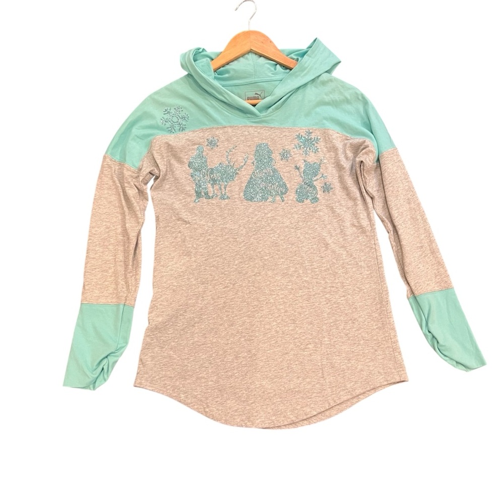 Puma Green and Tan Color-Block Sweatshirt Disney Frozen